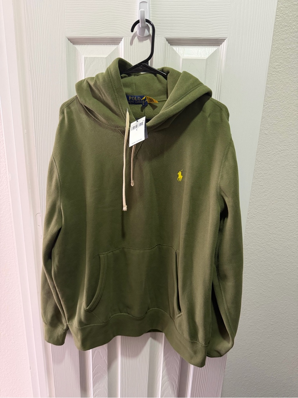 Polo by Ralph Lauren Olive Green Hoodie with Yellow Pony